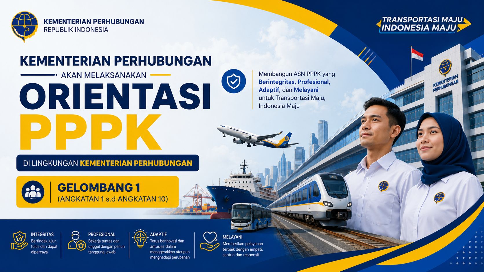 Gelombang 1 (A1-A10) Orientasi PPPK Kementerian Perhubungan Tahun 2026