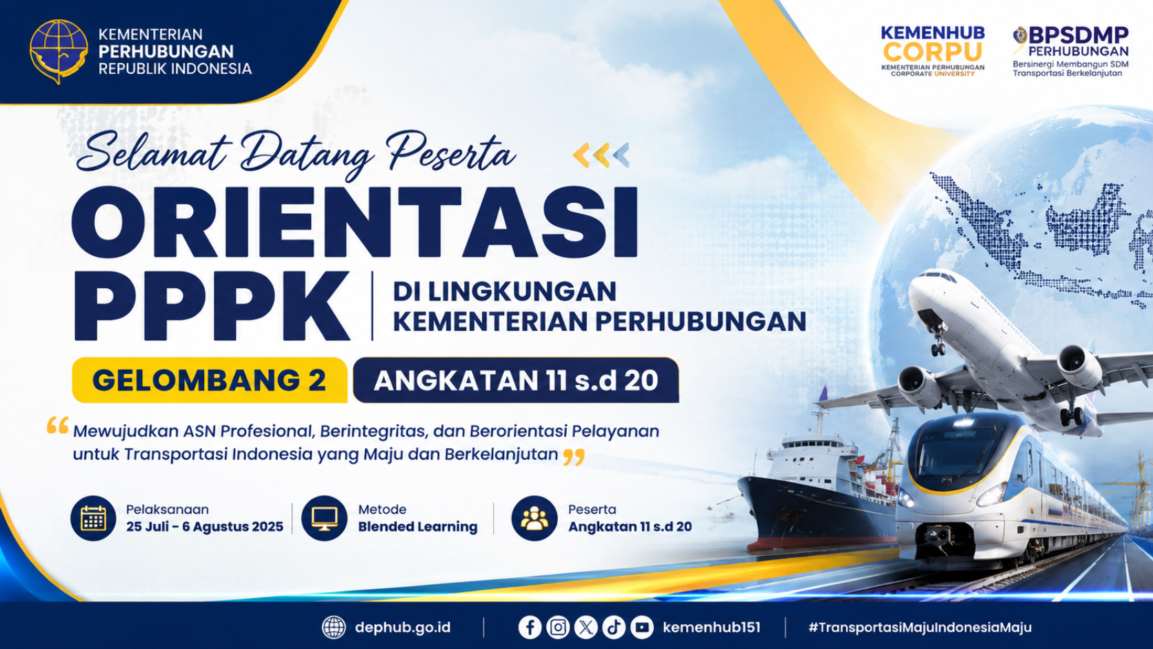Gelombang 2 (A11-A20) Orientasi PPPK Kementerian Perhubungan Tahun 2026