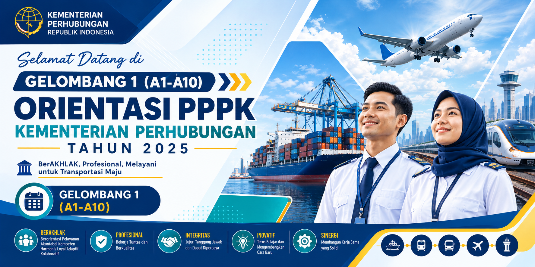 Gelombang 1 (A1-A10) Orientasi PPPK Kementerian Perhubungan Tahun 2025